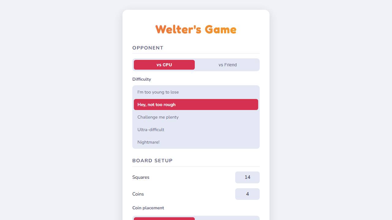 Welter's Game screenshot