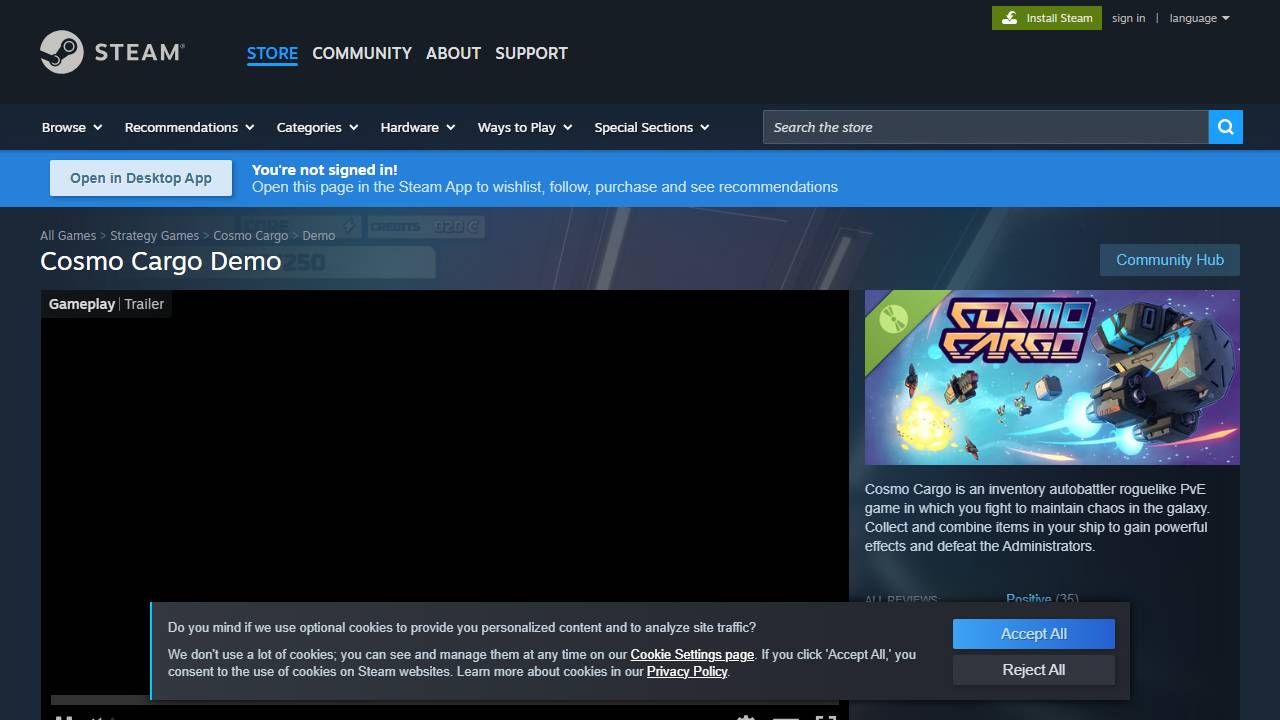 Cosmo Cargo screenshot