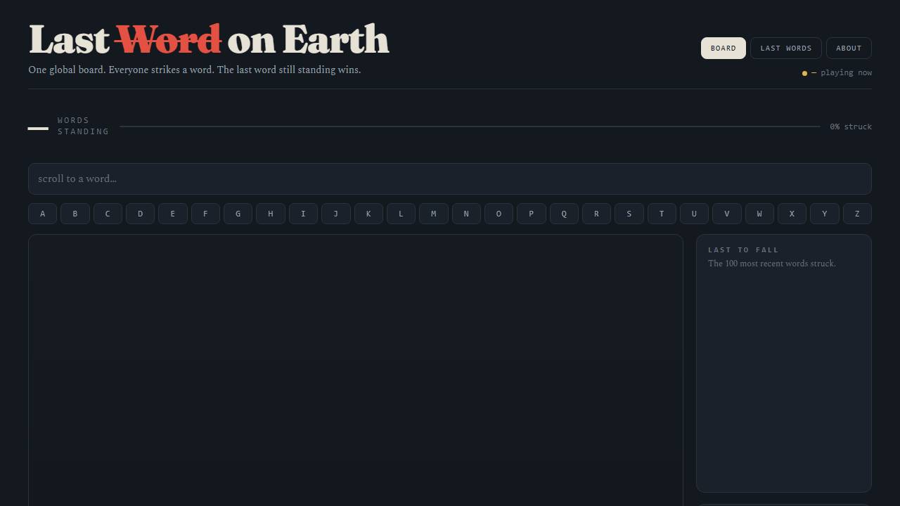 Last Word on Earth screenshot