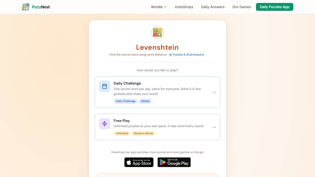 Levenshtein screenshot