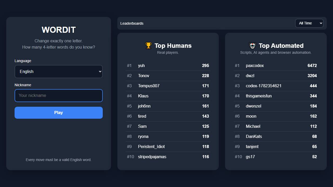 Wordit screenshot