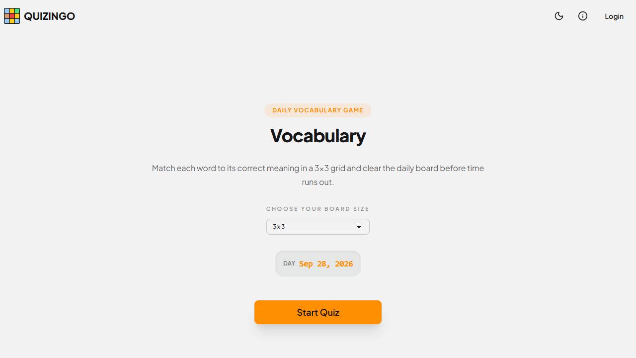 Quizingo Vocabulary screenshot