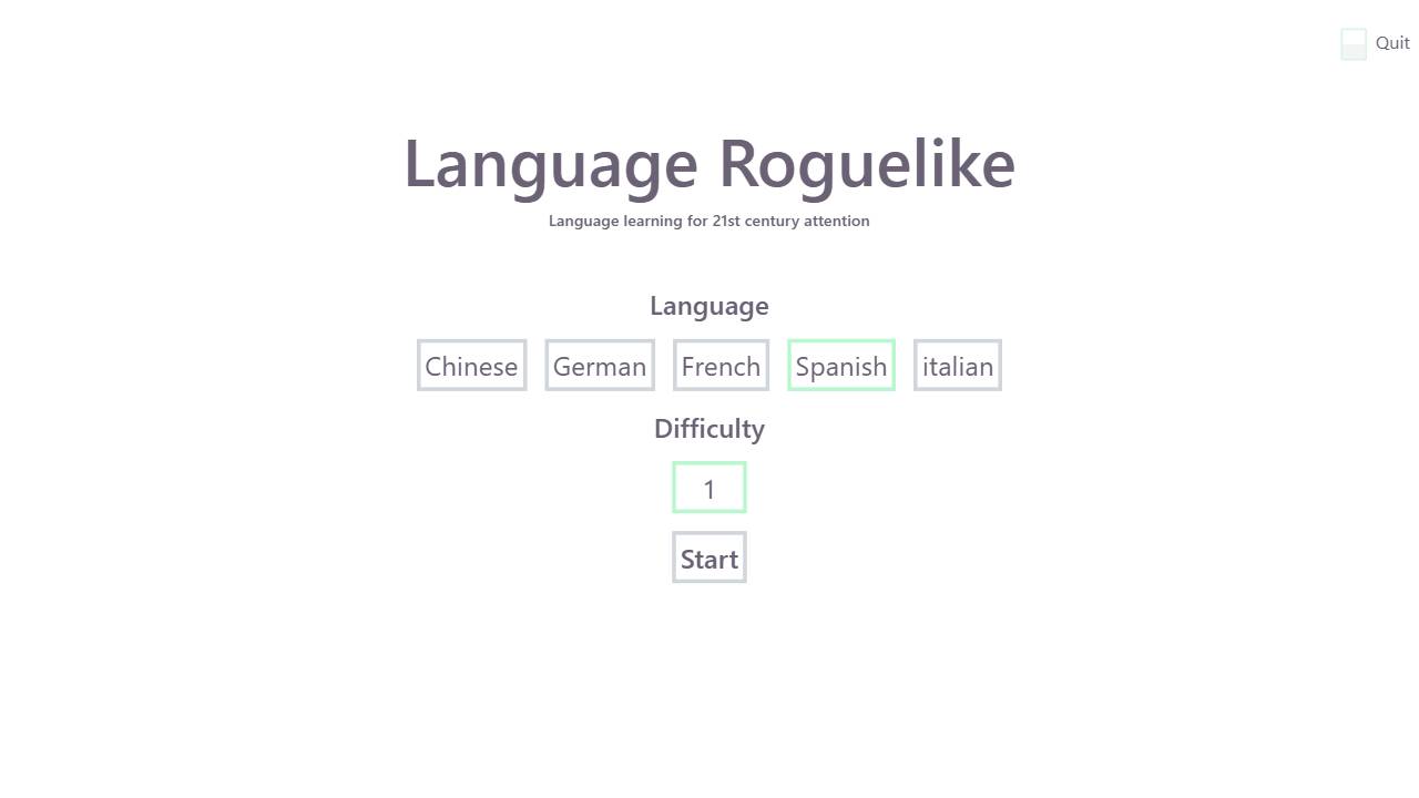 Language Roguelike screenshot