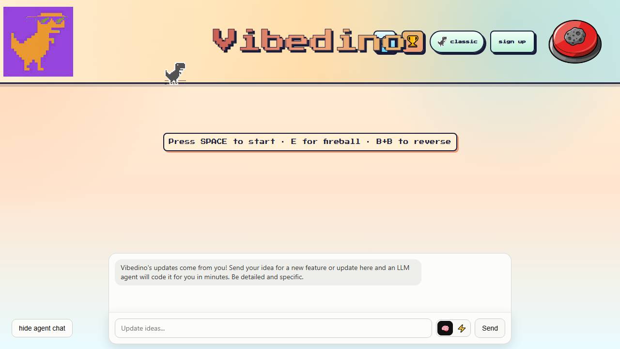 Vibedino screenshot
