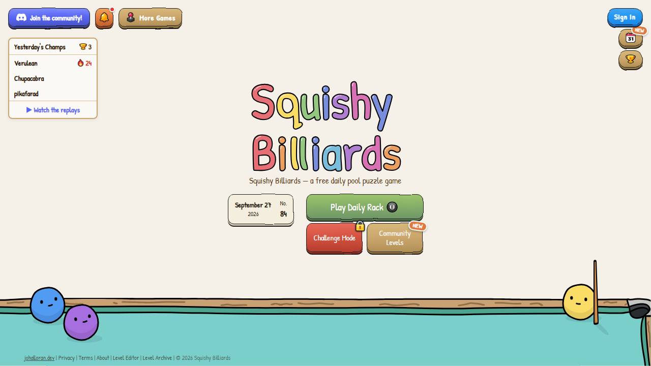 Squishy Billiards screenshot