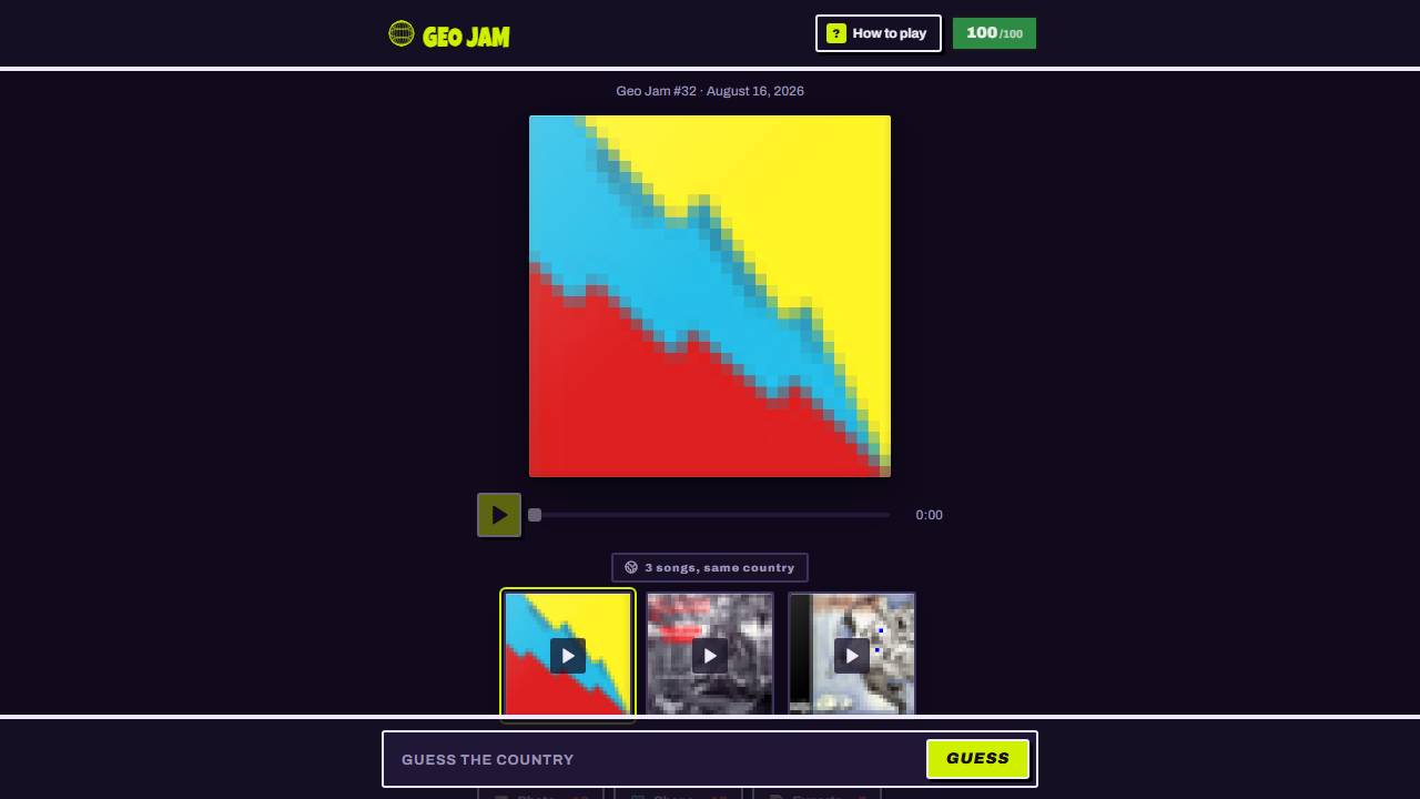 Geojam screenshot