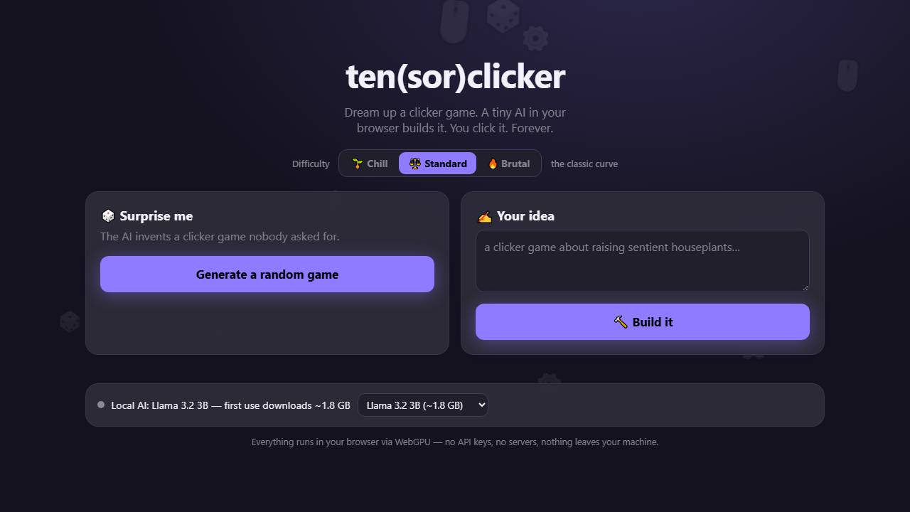 Tenclicker screenshot