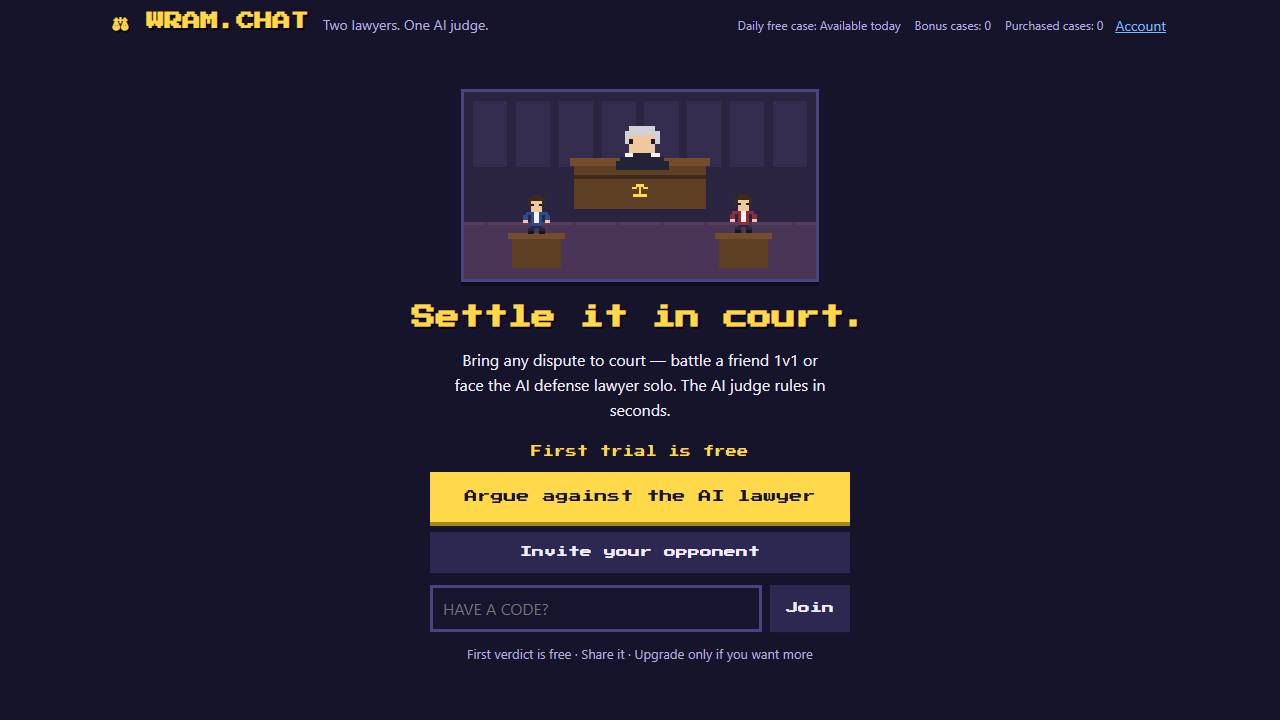 Wram.chat screenshot