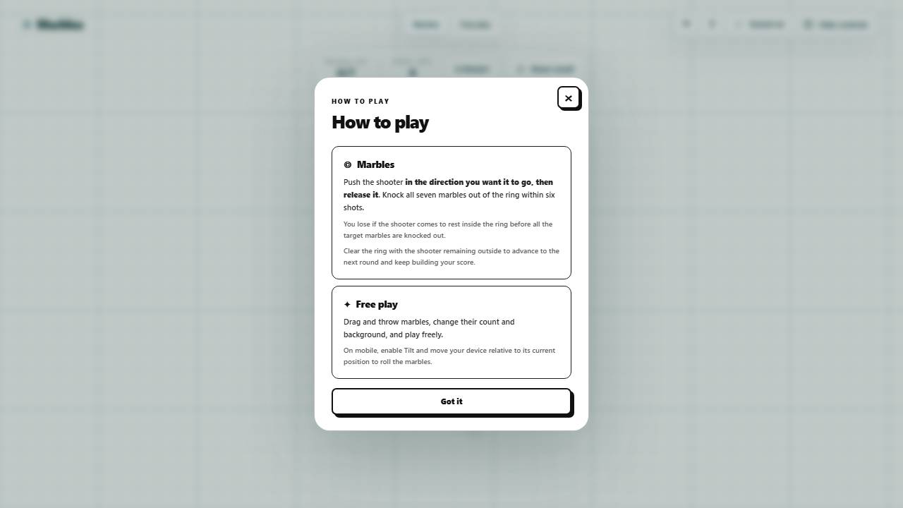 Marbles screenshot