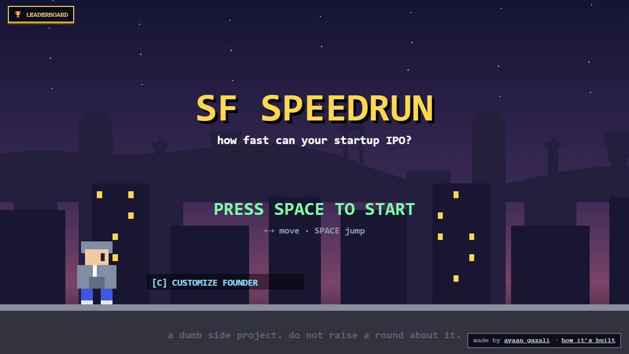 SF Speedrun screenshot