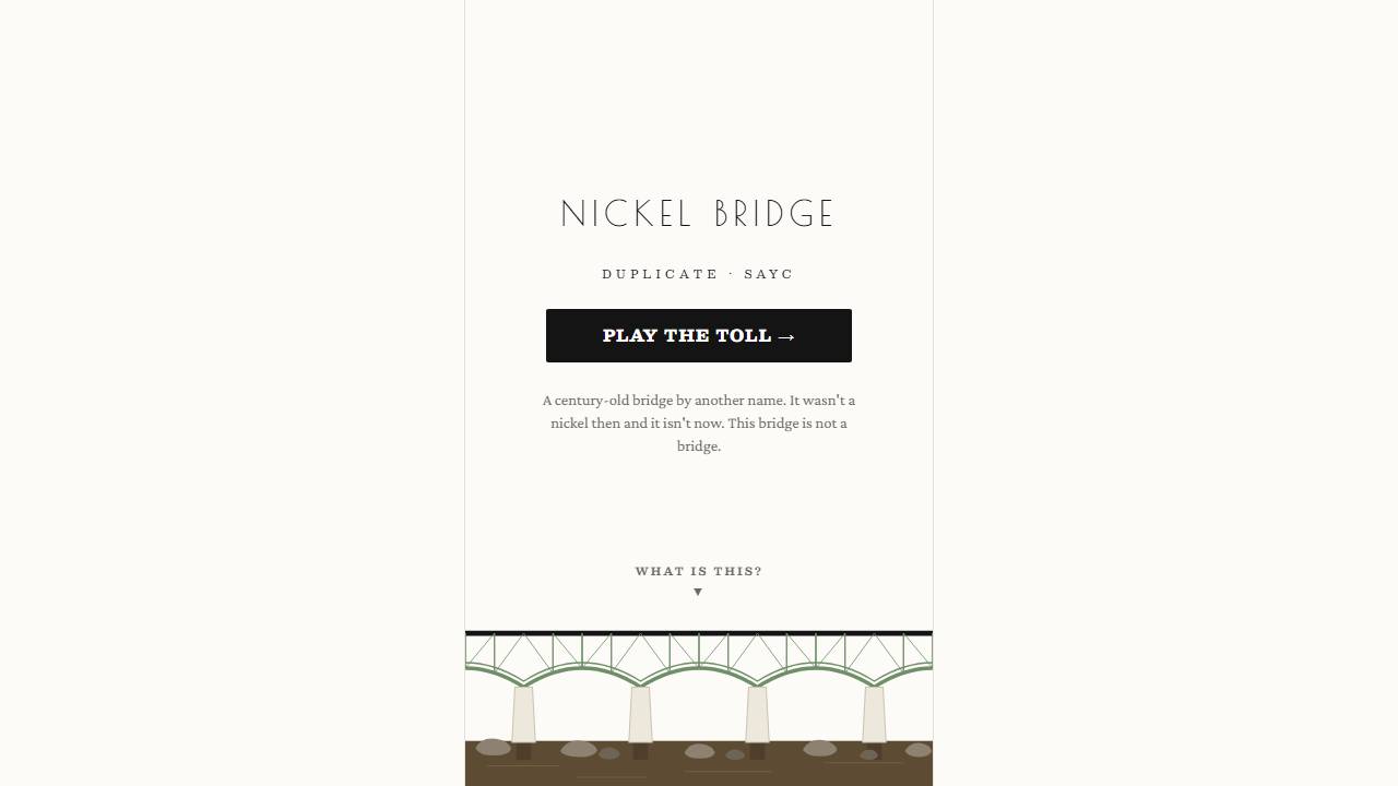 Nickel Bridge screenshot
