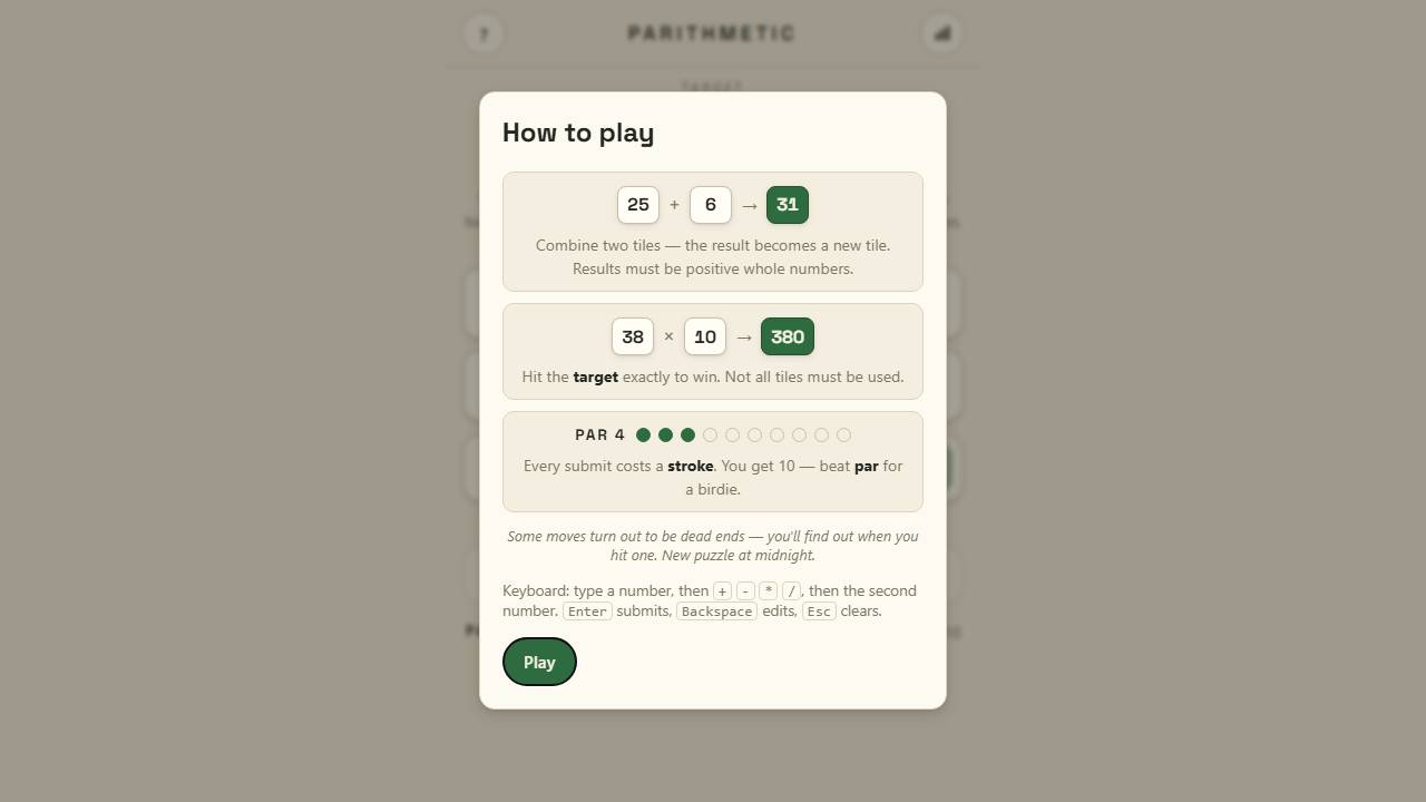 Parithmetic screenshot