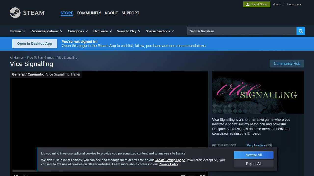 Vice Signalling screenshot