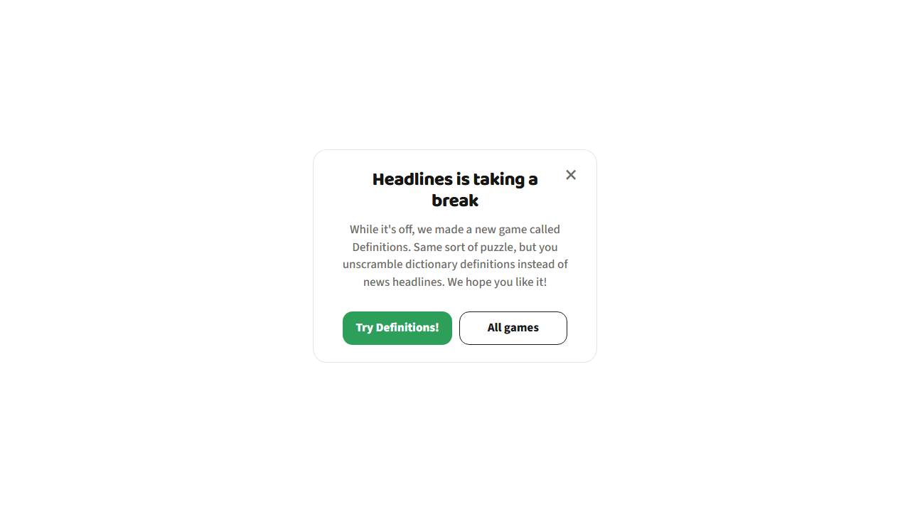 Headlines screenshot