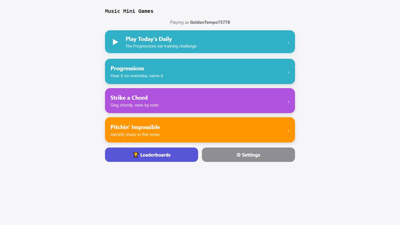 Music Mini Games screenshot