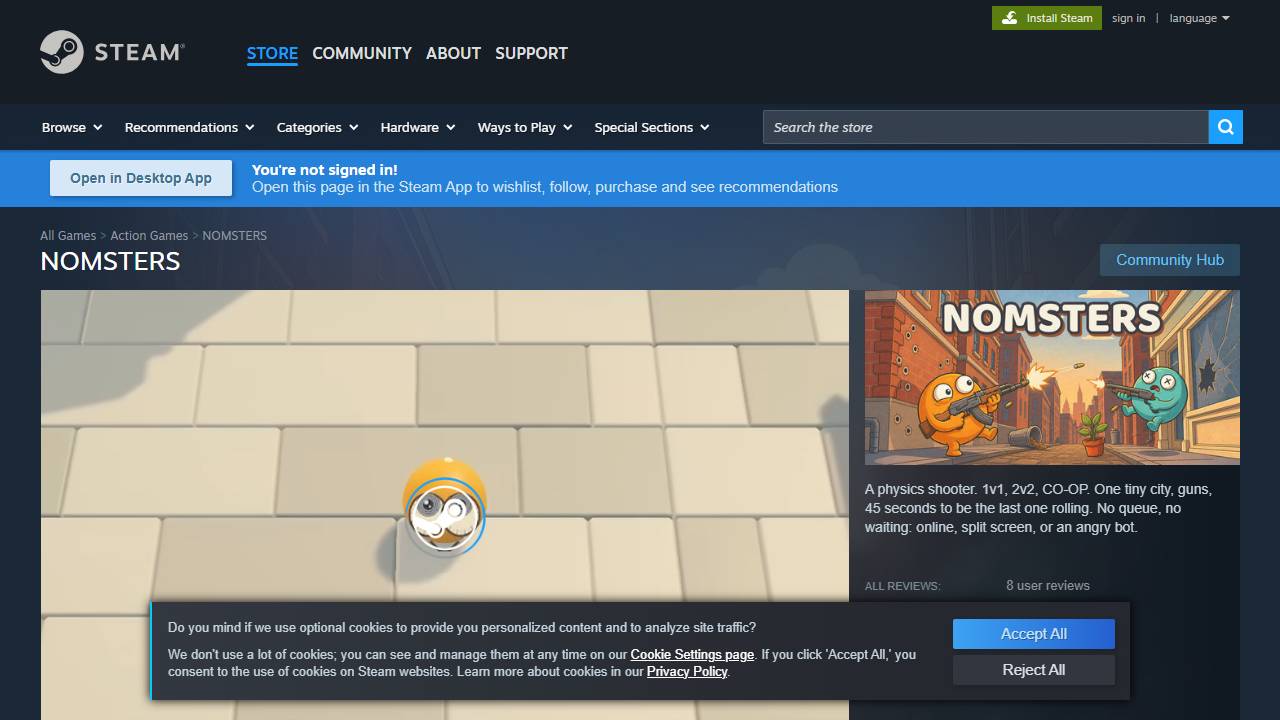 NOMSTERS screenshot