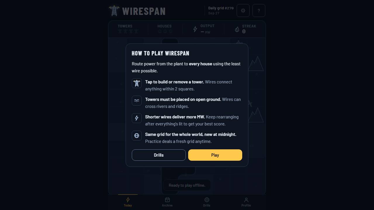 Wirespan screenshot
