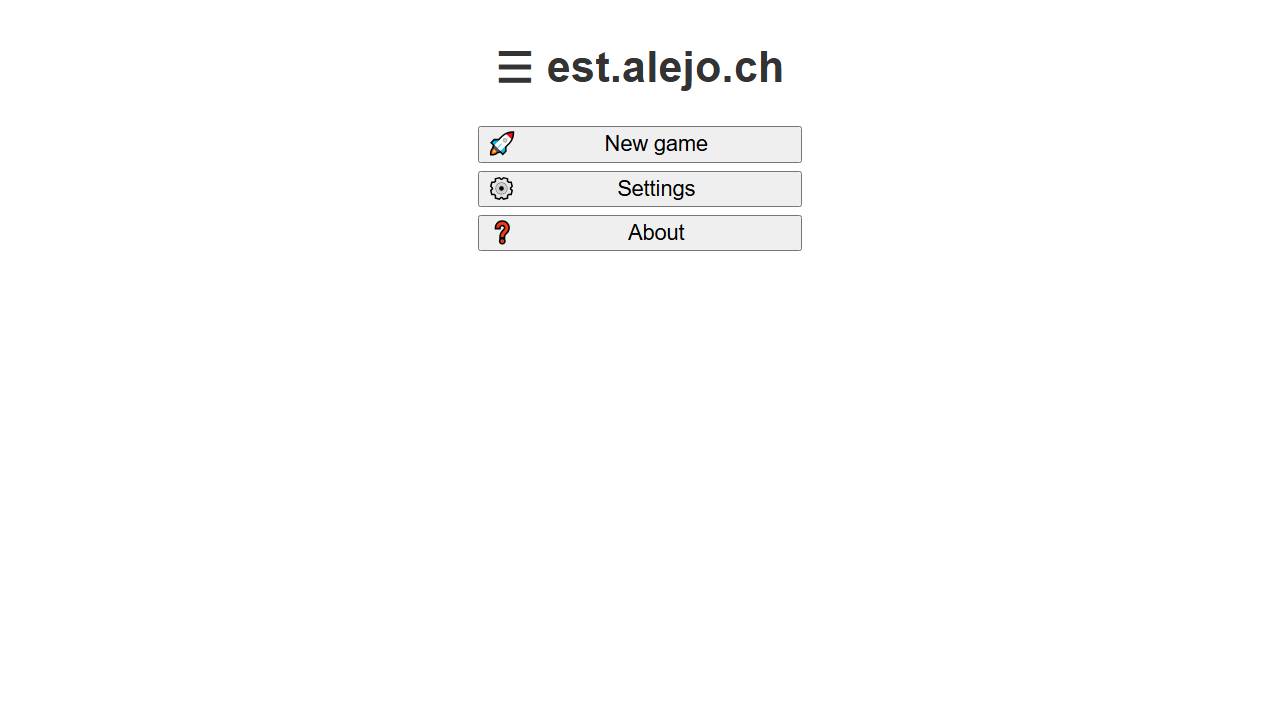 Estimate screenshot