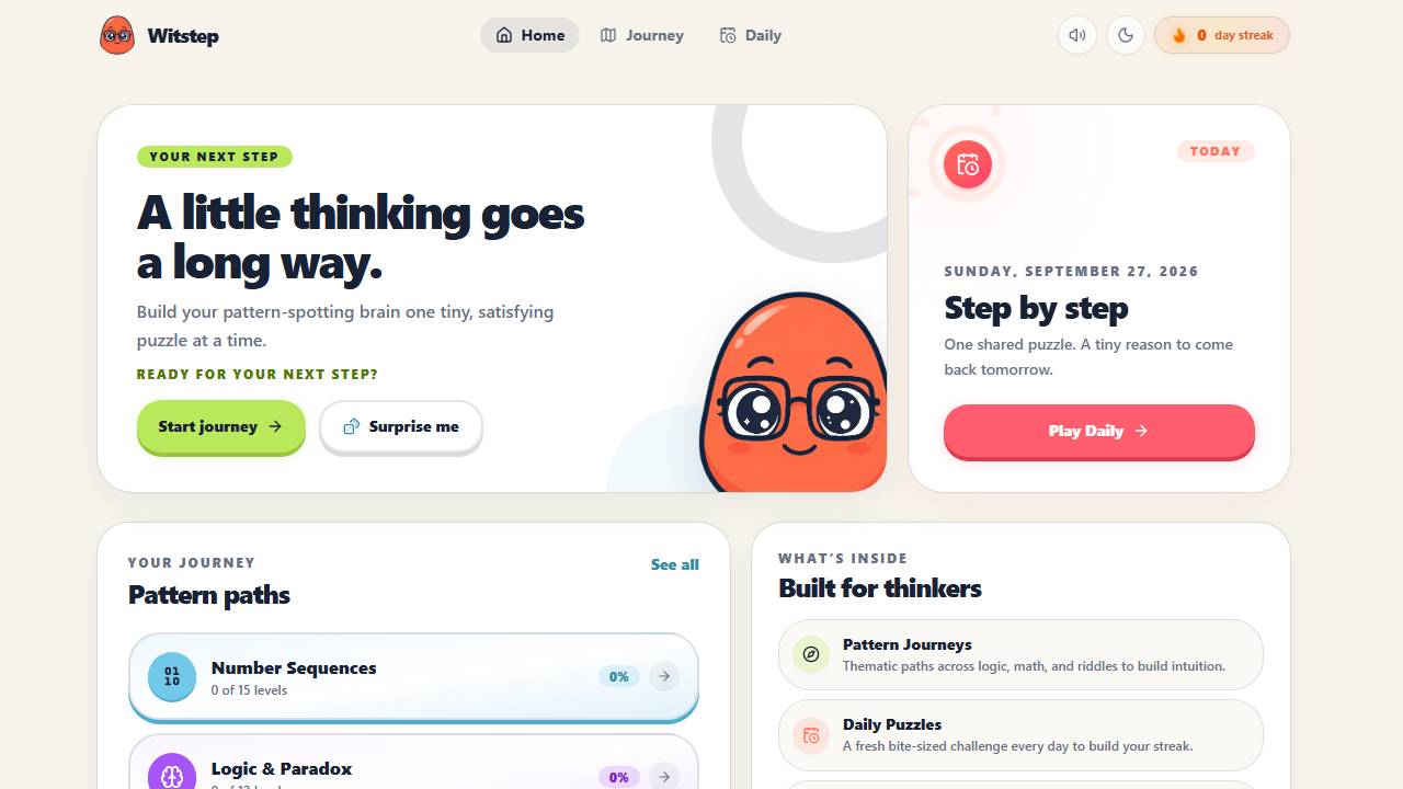 Witstep screenshot