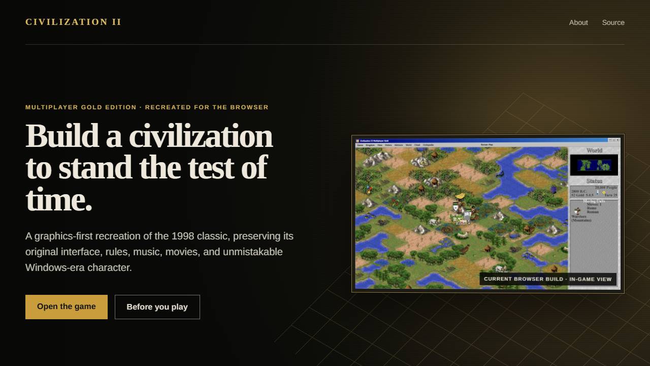 Civilization II HTML5 screenshot