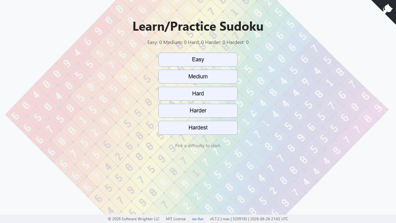 Learn/Practice Sudoku screenshot