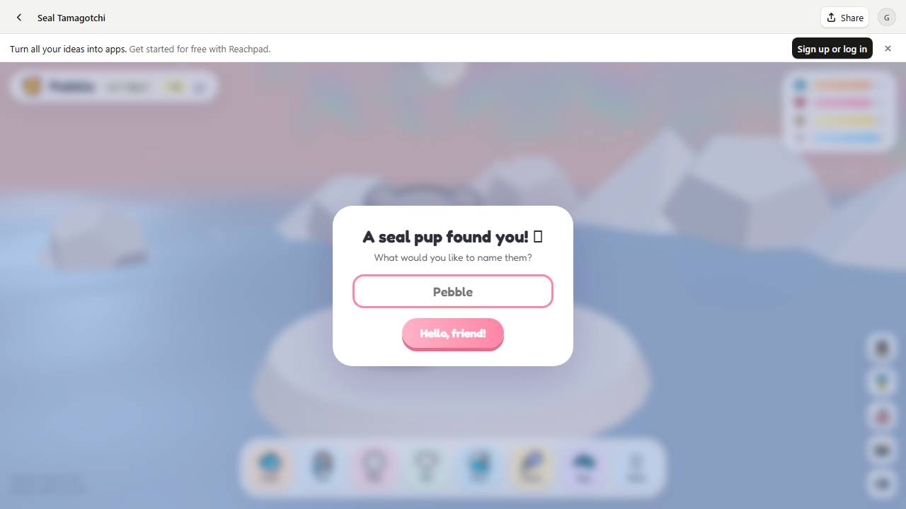 Seal Tamagotchi screenshot