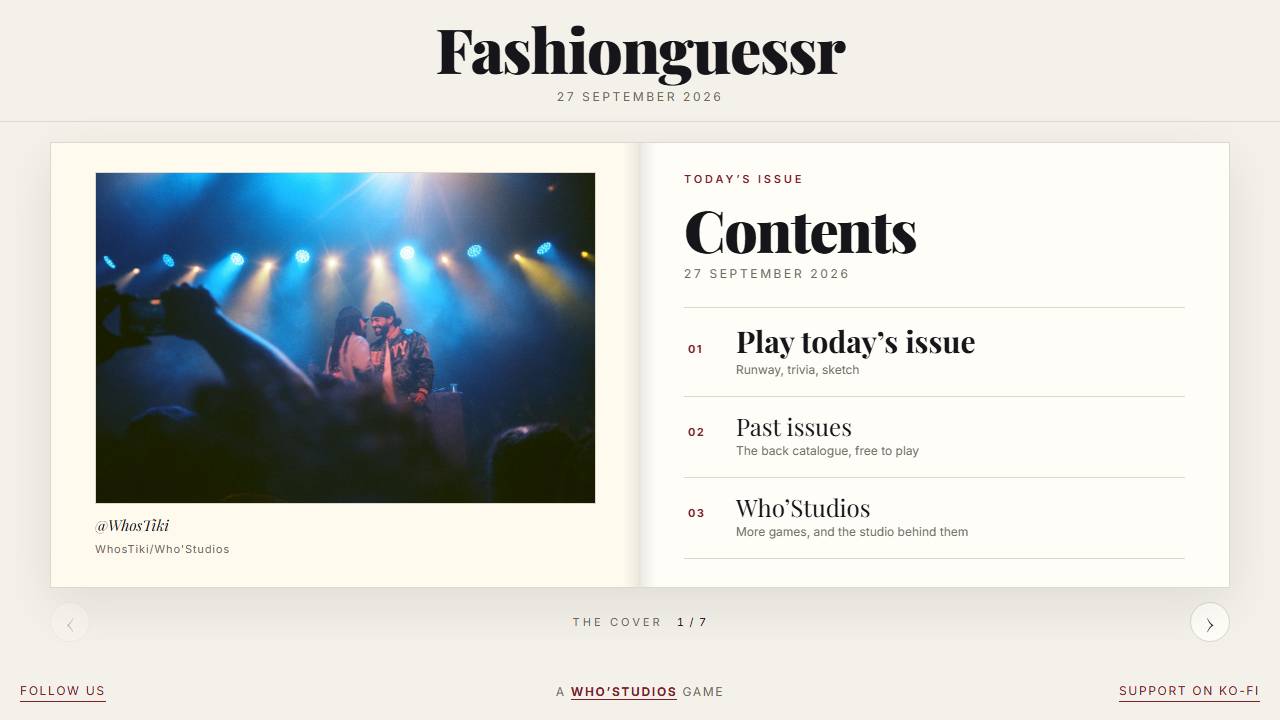 Fashionguessr screenshot