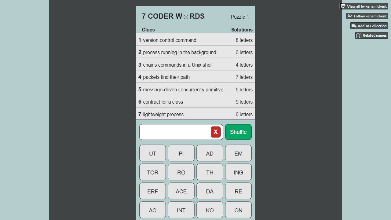 7 Coder Words screenshot
